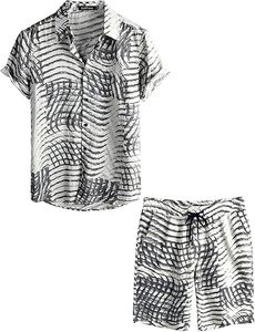 Casual Trendy Loose Fit Polyester T-<b>Shirt</b> Short-Sleeved <b>Flower</b> Printed Handsome Beach Vacation Style for Lazy Wear Logo Waist - Product Image 4