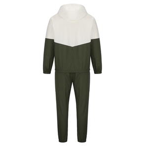 Ensemble pantalon de survêtement à capuche et à manches longues personnalisé pour hommes de grande taille couleurs unies blanc et bleu 100% coton imprimé BD - Product Image 4