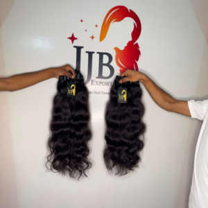 100% cabello virgen indio crudo doble dibujado cuerpo ondulado paquetes de cabello humano, paquete de cabello de templo ondulado al por mayor - Product Image 2