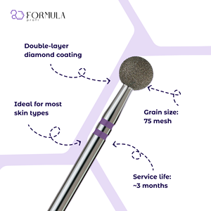 Fresa de Diamante Profesional de 5.5mm Violeta PRO para Técnicos de Uñas - Product Image 2