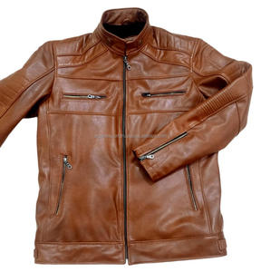 Real Handmade <b>Genuine</b> Leather Jackets for Men Vintage New Arrival High Quality Biker Style Outdoor Hiking Royal Look Jackets - Product Image 2
