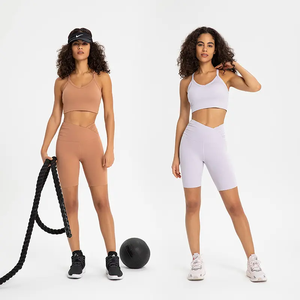 Sujetador deportivo sexy con espalda abierta Top Fitness logotipo personalizado Push Up Yoga Wear sujetador para mujer - Product Image 4