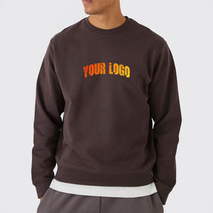 Sudadera personalizada al por mayor para hombre, color marrón sólido, diseño personalizado, tela 100% algodón, manga larga, para hombre - Product Image 1