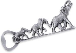 Ouvre-bouteille éléphant en nickel antique Cadeaux uniques pour hommes et femmes Ouvre-bouteille - Product Image 3