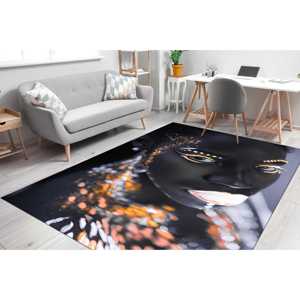 Black Woman <b>Rugs</b> Printed <b>Rug</b> - Modern, Personalized, Thick, <b>Outdoor</b>,Chenille <b>Rug</b> - Product Image 3