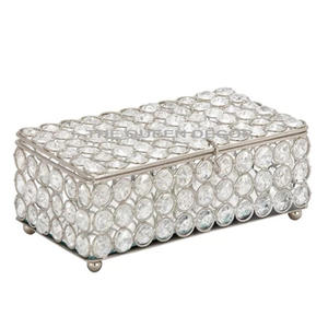 Boîte à bijoux de rangement élégante en acier inoxydable de forme carrée en métal or rose antique, dernière classique décorative pour la maison pour les bijoux - Product Image 3