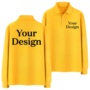 POLO de negocios de manga larga para Primavera/otoño, Top de alta calidad de Color sólido, se puede personalizar el bordado y la impresión del LOGOTIPO NSLP - Product Image 4