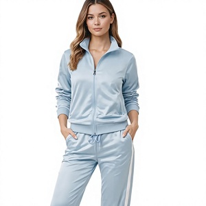Pantalones Deportivos Ever Glow para Mujer, Color Sólido, con Rayas Laterales Blancas, Cintura Media, Cierre Elástico, Corte Regular, Largos, para Otoño - Product Image 3
