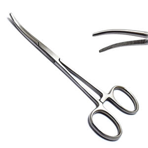 คีมห้ามเลือดแบบโค้งทำจากสเตนเลสสตีลมีคุณสมบัติและขนาดเครื่องมือผ่าตัดทุกชนิด - Product Image 6