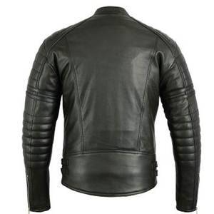 Veste de moto pour homme de haute qualité, design américain, cuir d'agneau véritable, col montant, hiver, haute rue, respirante, imperméable - Product Image 6