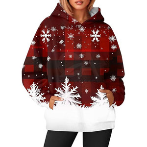Made in Pakistan New Design Christmas Hoodie Fashionable <b>Sublimation</b> Christmas <b>Hoodies</b> Anti-pilling breathable <b>hoodies</b> for woman - Product Image 1