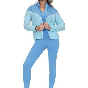 Cortavientos OEM personalizar chaquetas de exterior de manga larga para mujer Chaquetas cortavientos correr Fitness ropa al aire libre colores contrastantes - Product Image 1