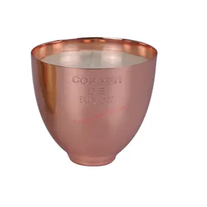 Manufacturer of Brass Candle Containers scented soy wax candle tins with lids custom logo metal Copper candle jars
