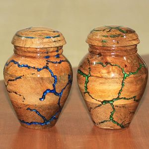 Handmade <b>Large</b> Adult Size Mosaic Aluminium Glass Cremation <b>Urn</b> Unique Funerals Supply With Individual Tiles Applied Burial - Product Image 1