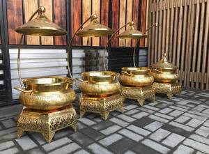 Elegante plato de frotamiento de acero inoxidable con acabado de espejo diseñado para chefs profesionales recepciones de bodas y fiestas navideñas - Product Image 6