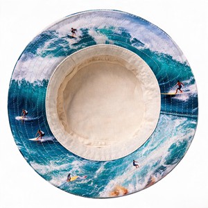 Casquette Bob Personnalisée Impression Numérique Intégrale Plage Tropicale Surf Plage Ambiance Estivale Casquette de Pêcheur OEM ODM Faible MOQ Haute Qualité Fabrication - Product Image 4