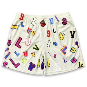 Pantalones cortos de malla deportivos de baloncesto de dos capas personalizados al por mayor para hombres transpirables 100% algodón de talla grande sublimación High Street - Product Image 1