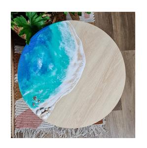Home Hotel <b>Table</b> Decor <b>Wood</b> And Epoxy Resin Fruit Serving <b>Tray</b> Best Quality Round Shape New Style Customize Size <b>Wood</b> Resin <b>Tray</b> - Product Image 6