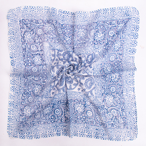 Custom Floral Printed Eco-Friendly Breathable Cotton Bandana Square Scarf Soft Tie Back Unisex Headwear OEM ODM Wholesale 21X21 - Product Image 4