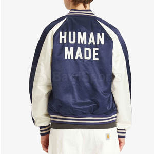 Veste classique en satin pour hommes pour les sports d'hiver ou le style de rue avec logo côtelé et imprimé - Product Image 3