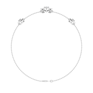 Elégant bracelet en diamant cultivé en laboratoire platine 950 certifié IGI Design carré géométrique classique Maillon de chaîne fin or rose OEM ODM - Product Image 4