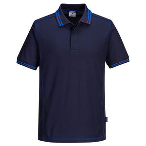 Polo de poliéster de dos tonos de alta calidad para hombre, logotipo personalizado, secado rápido y transpirable, tamaño de Color personalizado, patrón de impresión informal - Product Image 2
