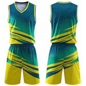 Low MOQ Custom logo Basketball Uniforms Adults Sets Quick Dry Customized Sized Breathable Basketball Wear - Product Image 1