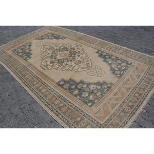 6.3x10.4 ft Turkish Rug, <b>Brown</b> Southwestern Vintage <b>Wool</b> Rug - Product Image 2
