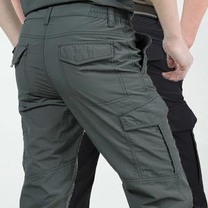 Pantalon en toile pour homme, décontracté, à séchage rapide, 100% coton, écologique, respirant, imperméable, multi-poches, résistant à l'usure, pour le travail en extérieur - Product Image 6