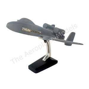 โมเดลเครื่องบินอลูมิเนียมตกแต่งลาย A-10 Thunderbolt กองทัพอากาศสหรัฐ สีเทาเคลือบโลหะ พร้อมฐานตั้ง ของตกแต่งบ้าน - Product Image 2