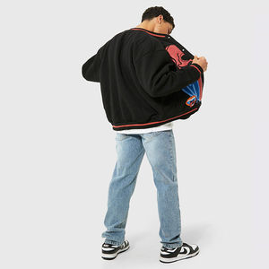 Chaqueta de bombardero Unisex personalizada de alta calidad para hombre, chaqueta blanca de lana Varsity Letterman para invierno con parche, novedad de 2024 - Product Image 6