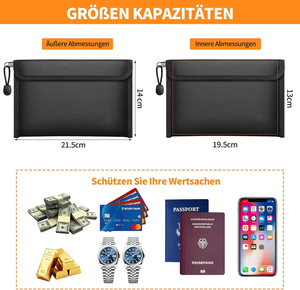 <span class=keywords><strong>Bolsa</strong></span> Ignífuga Personalizada de 8 Capas con Aislamiento Térmico, <span class=keywords><strong>Bolsa</strong></span> Ignífuga <span class=keywords><strong>para</strong></span> <span class=keywords><strong>Dinero</strong></span> con Ranura <span class=keywords><strong>para</strong></span> Tarjetas, <span class=keywords><strong>Bolsa</strong></span> Ignífuga Pequeña <span class=keywords><strong>para</strong></span> Efectivo con Cierre <span class=keywords><strong>para</strong></span> <span class=keywords><strong>Dinero</strong></span> en Efectivo - Product Image 2