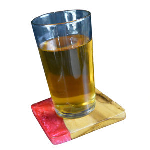 Sous-verres en bois artisanaux de qualité supérieure avec accent décoratif en époxy - Accessoire de mobilier SOLOBEAT - Product Image 1