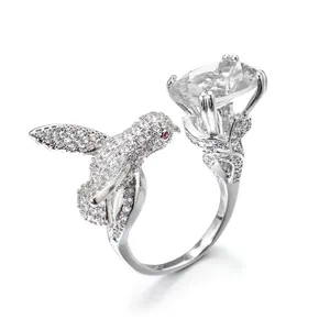 Bague pour femme en pierres précieuses colorées personnalisées haut de gamme, design tendance transfrontalier, vente en gros - Product Image 3
