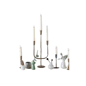 Conception étrangère en métal 9 bras or poli bougeoir pour la décoration des fêtes de mariage taille régulière disponible en gros - Product Image 3