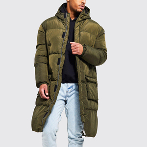 Blouson matelassé pour homme personnalisé avec col montant et logo en toile sur le devant, design écologique et imperméable - Product Image 3
