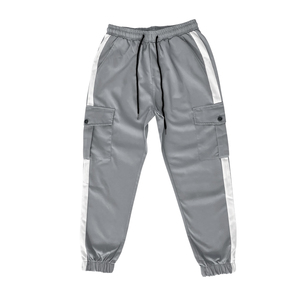 กางเกงคาร์โก้ของผู้ชายกางเกงยุทธวิธีเอวยางยืดมีกระเป๋าหลายกระเป๋าสไตล์ลำลองออกแบบได้เองล่าสุด - Product Image 6