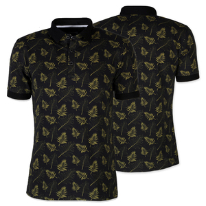 Ropa de golf profesional para hombres personalizada para diseño de camiseta de polo con bordado y sublimación patrón sólido antiarrugas - Product Image 3