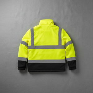 Chaqueta de Seguridad de Alta Visibilidad para Invierno, con Franjas Reflectantes, Logotipo Personalizado, ANSI Clase 1, Impermeable, con Luz LED Intermitente, de Algodón para Hombre - Product Image 2