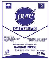 Comprimés de sel de purification d'eau compacts solides d'origine indienne de meilleure qualité Sels inorganiques forts et lisses