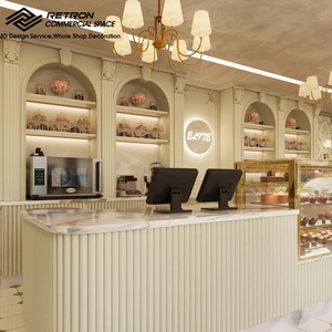 Custom Bakery Furniture Design Stylish Wooden Bakery Tiered <strong>Display</strong> Modern Coffee <strong>Shop</strong> Bar <strong>Candy</strong> Cake <strong>Counter</strong> - Product Image 2