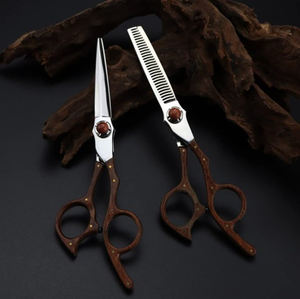 Ensemble de ciseaux de coiffeur professionnels de 6.45 pouces Ciseaux de coupe de cheveux de qualité de salon Lame en acier inoxydable comprenant des ciseaux - Product Image 3