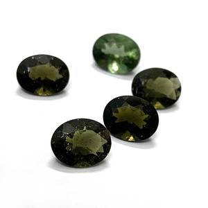 Calidad superior 100% Natural 3mm Piedra preciosa de moldavita suelta Corte facetado ovalado verde genuino Tamaño calibrado para joyería 100 piezas - Product Image 5