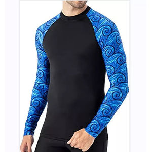 เสื้อรัดกล้ามเนื้อผู้ชายแบบซับลิเมชั่นสั่งทำพิเศษ ผ้าฝ้าย 100% แห้งเร็ว ระบายอากาศดี แขนยาว คอกลม สำหรับ MMA ยิม และทุกกิจกรรม - Product Image 3