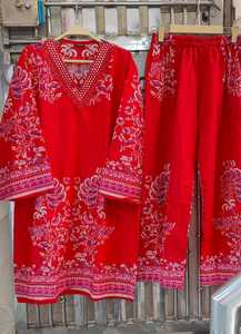 Pakistanais modeste ethnique été court Kameez Pallazzo ethnique manches longues Sharara inde vente en gros Farshi Shalwar Coord ensemble femmes - Product Image 3