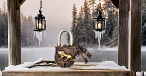 Serrure de porte en laiton gravé tigre vintage antique cadenas rétro avec 2 clés pour la décoration intérieure classique - Product Image 5