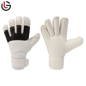 Professional High Quality Leather Youth Soccer Goalkeeper <b>Gloves</b> with <b>Finger</b> Spines No Slip Four Seasons for Outdoor Use - Product Image 1