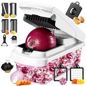 Éminceur de légumes multifonctionnel 14 en 1, hachoir manuel de haute qualité, coupe-pommes de terre, broyeur pour la cuisine - Product Image 1