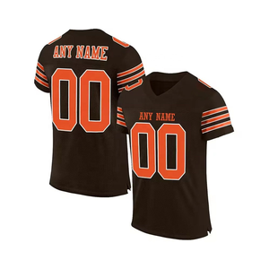 Camiseta de Fútbol Americano de Nuevo Estilo, Manga Corta, 100% Poliéster, Diseño de Sublimación Personalizado, Transpirable, Personalizable para Equipos - Product Image 5