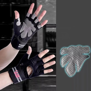 Gants de fitness en cuir pour la musculation avec grip antidérapant, tissu respirant, fermeture facile au poignet - Product Image 4